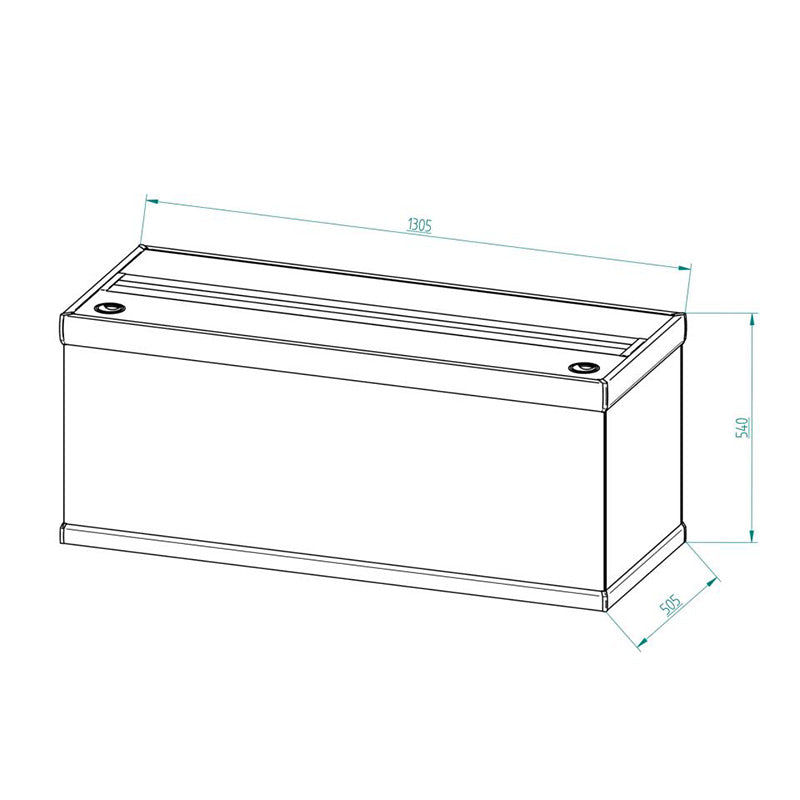 Akvarium Fusion 325 l, 130x50x50 cm alu