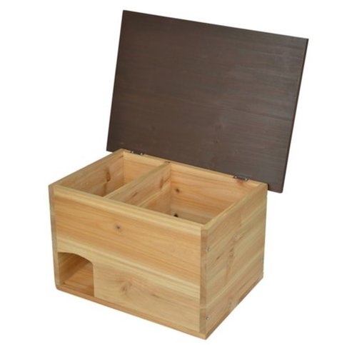 Pindsvinehus træ 40x30x30 cm