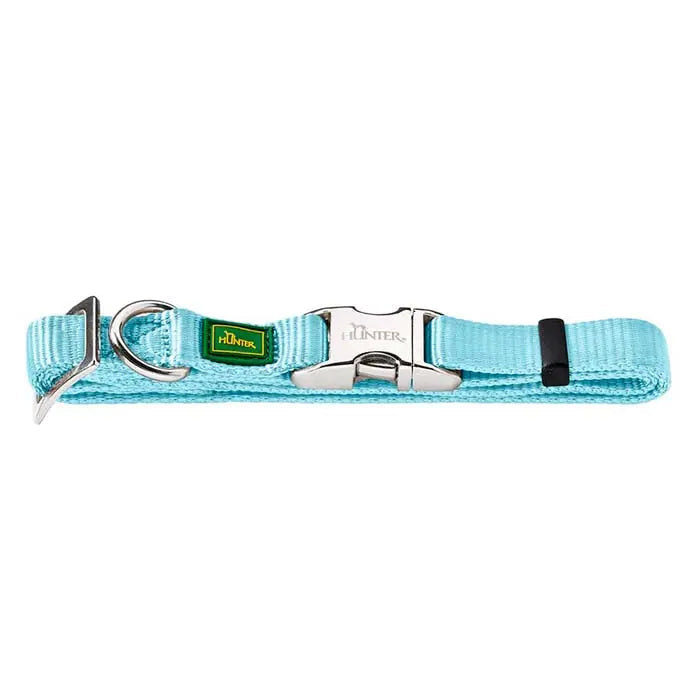 Nylonhalsbånd Alu-Strong Basic M 30-45 cm lyseblå