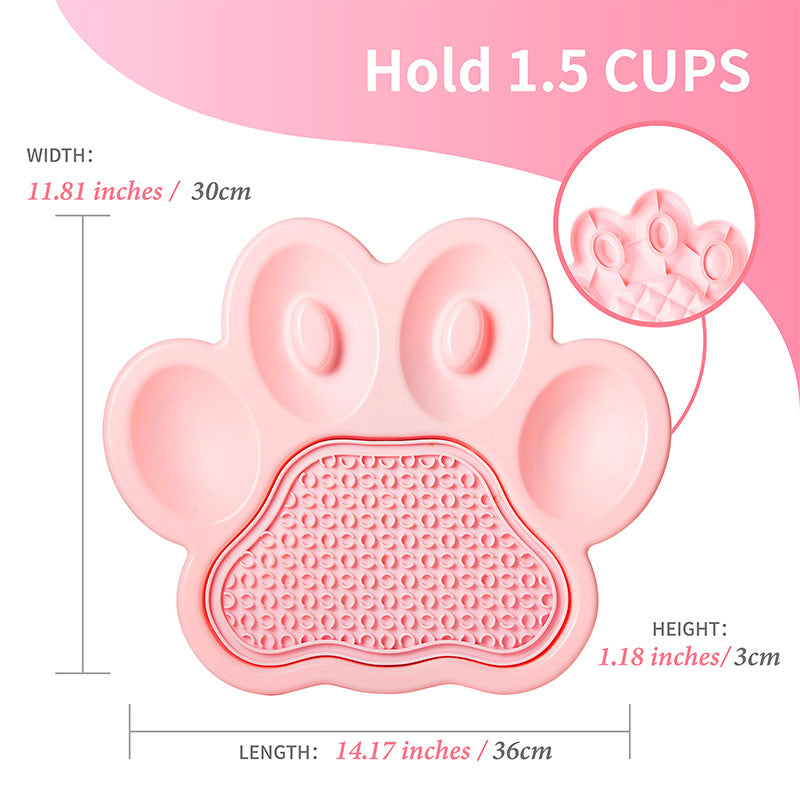 Slow Feeder Lick Pad 36x30x3 cm lyserød