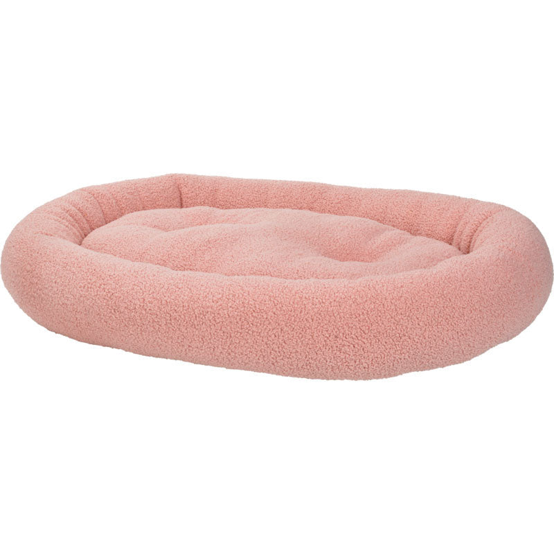 Hundeseng Teddy oval 80x55 cm rosa
