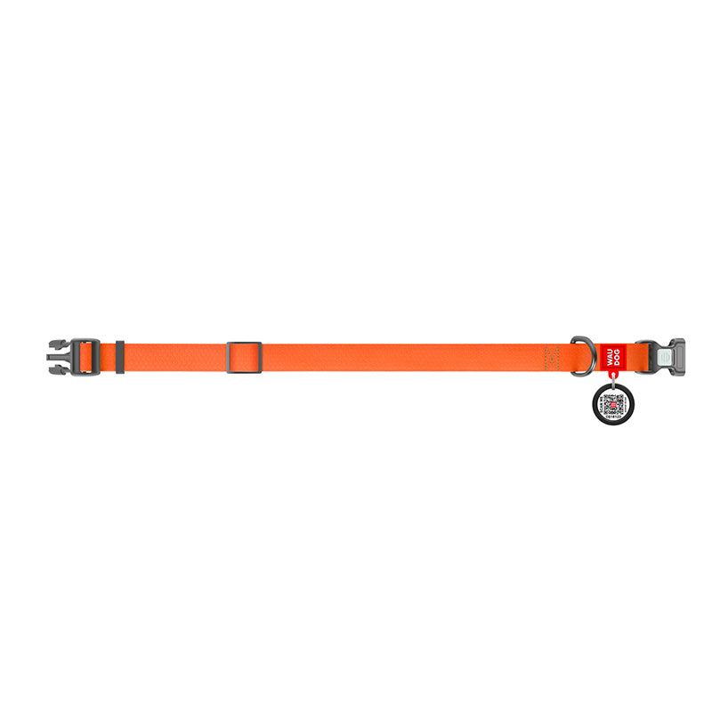 Halsbånd WP orange m/QRkode - 25 mm, 34-49 cm