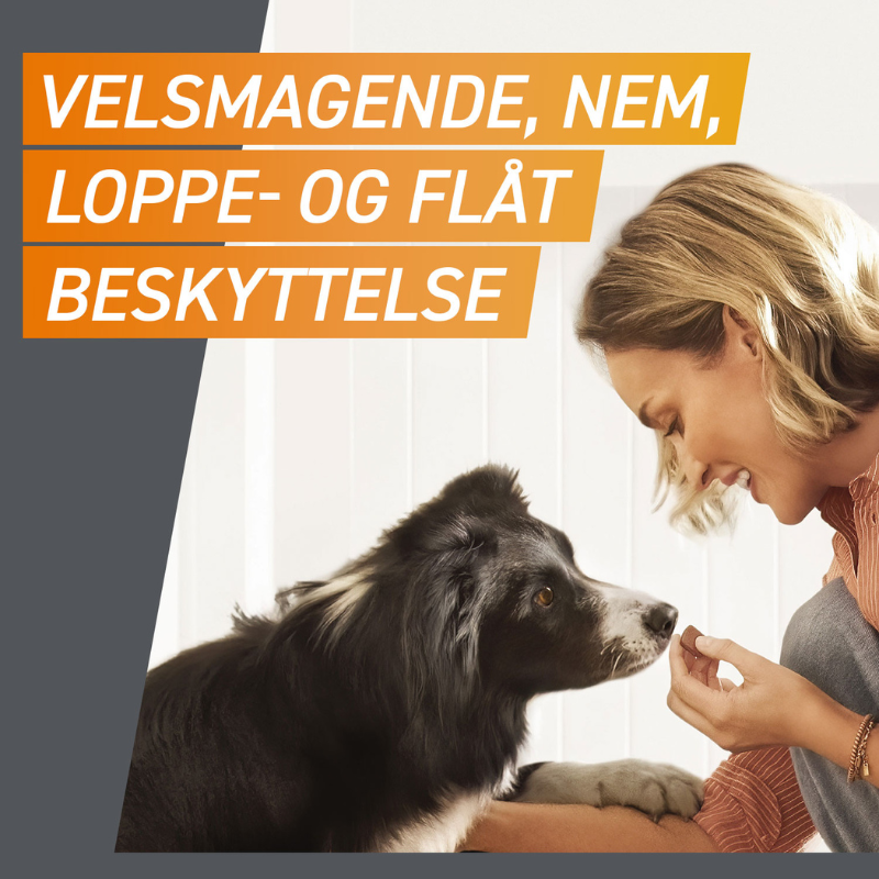 Flåt- & loppemiddel tyggetabletter hund 4-10 kg - 3 stk/pk